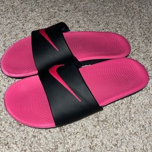 Pink Nike Slides